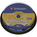 DVD+RW 4.7GB 4x Spindle 10 buc, VERBATIM