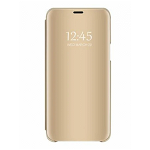 Husa Tip Carte Mirror Samsung Galaxy A40 Gold Cu Folie Sticla Upzz Glass Inclusa In Pachet