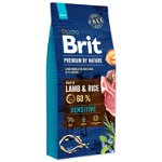 Hrana uscata pentru caini Brit Premium Sensitive, Miel, 15Kg