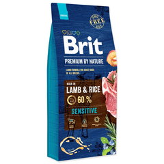 Hrana uscata pentru caini BRIT Premium by Nature, Adult, Miel, 15 kg