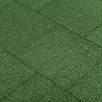 vidaXL Plăci de protecție la cădere 12 buc, verde, 50x50x3 cm, cauciuc, vidaXL