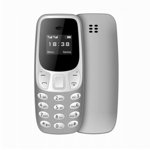 Telefon Mobil Mini GSM, Dual SIM, Bluetooth, Ecran OLED, Model Clasic, Baterie 380mAh,BM10, Gri, 