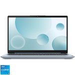 Laptop LENOVO IdeaPad 3 15IAU7, Intel Core i5-1235U pana la 4.4GHz, 15.6" Full HD, 16GB, 512GB, Intel Iris Xe Graphics, FreeDOS, Misty Blue