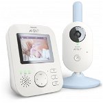 Monitor pentru bebelusi cu camera Philips AVENT SCD835/26, 2,7 inchi, Cante de leagan, Conexiune pana la 300 m, Alb, Philips