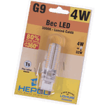 Bec LED HEPOL, silicon, forma bulb, G9, 4W, 30000 ore, lumina calda