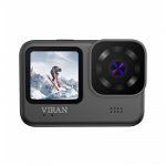 Camera de actiune iSEN VIRAN V9, Negru, 4K, LCD, 2.0 , Filmare 170 , Wi-Fi, Functie anti-tremurat, Telecomanda wireless, 1200 mAh, iSEN