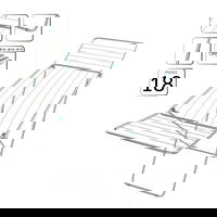 Uscator de rufe metalic ,Grunberg , 55X180X108 cm, TGR2998