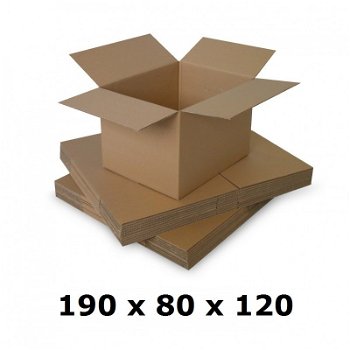 Cutie carton 190x80x120, natur, 3 straturi CO3, 420 g/mp, 
