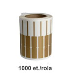 Rola etichete bijuterii 2x22x10mm aurii 1000 et./rola, ZINTA