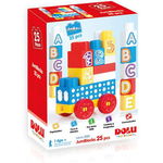 Cuburi de construit din plastic - 25 piese, DOLU