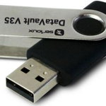 Memorie USB Flash Drive Serioux 32 GB DataVault V35, USB 2.0, black, swivel