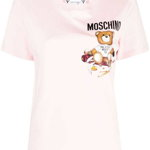 Moschino MOSCHINO TEDDY BEAR MOTIF T-SHIRT Pink & Purple, Moschino
