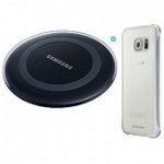Kit Incarcare Wireless Samsung Si Capac Spate Transparent Pentru Samsung Galaxy S6 - Negru, Samsung