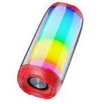 Boxa Portabila TWS Kakusiga KSC-611 360 Colorful Light, Bluetooth 5.0, Rosu, Kakusiga