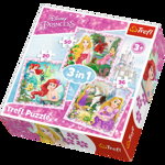 Puzzle Trefl 3 in 1, Disney Princess, 20/36/50 piese