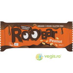 Baton cu arahide invelit in ciocolata bio 30g Roobar