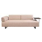 Canapea 3 locuri cu masuta laterala PWF-0595 material textil bej 220x90x80cm, Pako World