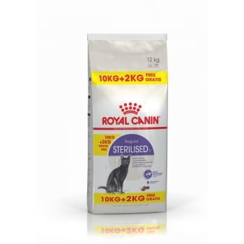 Royal Canin Sterilised, 10 kg + 2 kg Gratis