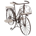 Suport pentru plante bicicleta decorativa Bicycle maro fier forjat 97x46x64cm, Pako World