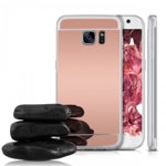 Husa Samsung Galaxy S7 Edge, Elegance Luxury tip oglinda Rose-Gold, MyStyle