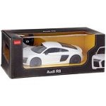 Masina cu telecomanda Audi R8 alb cu scara 1 la 14, Rastar, 