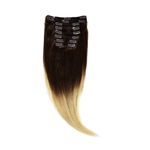 Clip-On Par Natural 40cm 90gr Ombre Castaniu/Blond Deschis #T2/60, MegaVolum