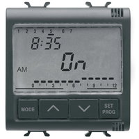 Programator electronic 1 canal 230V Gewiss Chorus GW12581, negru satin, GEWISS