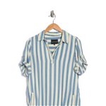 Imbracaminte Femei Velvet Heart Macey Tab Short Sleeve Stripe Print Shirt Dress 222 STRIPE