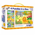 Set 4 puzzle-uri Jungla (12, 16, 20, 24 piese), Galt, 2-3 ani +, Galt