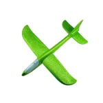 Avion planor din polistiren in punga , lungime 47 cm , cu lumina pe varf, Verde , Flippy, Flippy