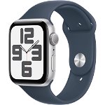 Apple Smartwatch Apple Watch SE (2023) GPS, Retina LTPO OLED Capacitive touchscreen 1.78, Bluetooth, Wi-Fi, Bratara Silicon S/M, Carcasa Aluminiu 44mm, Rezistent la apa, Albastru, Apple