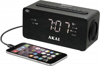 Radio cu ceas Akai Radio cu ceas cu alarmă duală și BT AKAI ACR-2993, Akai