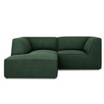 Coltar stanga 3 locuri, Ruby, Micadoni Home, BL, 186x180x69 cm, poliester, verde, Micadoni Home