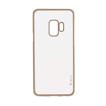Protectie Spate Devia Glitter Soft DVGLTSFG960CG pentru Samsung Galaxy S9 G960 (Transparent/Auriu), Devia