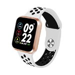 Ceas smartwatch techstar® f8, 1.30 inch ips, bluetooth 4.0, monitorizare puls, tensiune, alerte sedentarism, hidratare, auriu