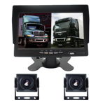 Set Monitor auto 2 camere metalice pentru tiruri autocare camioane, GAVE