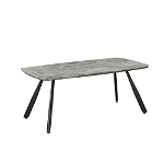 Masa de luat masa, gri carbon / negru, 180x90 cm, ADELON, Tempo Kondela