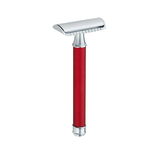 Aparat de ras Classic Safety Razor Techstar® SR6, Aliaj de Zinc, Cu Lame De Rezerva, Reutilizabil, Ecologic, Argintiu, Techstar