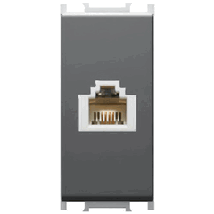 Priza telefon (RJ11) Tem Modul, modulara, IP20, neagra