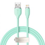 Cablu de Date USB la Lightning 2.4A, 1.2m - Baseus Jelly Liquid Silica Gel (CAGD000006) - Green