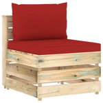 Canapea de mijloc modulara cu perne vidaXL, lemn verde tratat, 60 x 70 x 66 cm, 16.85 kg 3074513