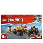 Jucarie 71789 Ninjago Pursuit with Kai's Speedster and Ras' Motorbike Construction Toy, LEGO