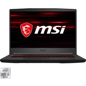 Laptop Gaming MSI GF65 Thin 10SDR (Procesor Intel® Core™ i5-10300H (8M Cache, up to 4.50 GHz) 15.6" FHD 144Hz, 8GB, 512GB SSD, nVidia GeForce GTX 1660 Ti @6GB, Negru)