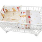 Lenjerie MyKids Teddy Gradina Maro 4 Piese 140x70