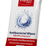 Servetele umede antibacteriene Expert Wipes, 15 buc