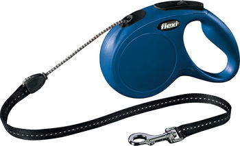 Flexi New Classic, M Cord, lesa retractabila, 5m, albastru, Flexi