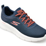 Pantofi sport SKECHERS bleumarin, GO WALK FLEX, din material textil, Skechers