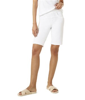 Imbracaminte Femei HUE Game Changing Knit Denim Bermuda Shorts White