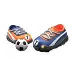 Set 2 masinute in forma de adidas cu minge de fotbal, cu telecomanda, Gonga® Albastru/Portocaliu