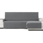 Husa sezlong living dreapta Chenille Grey 240x95x150 cm - Eysa, Gri & Argintiu, Eysa
